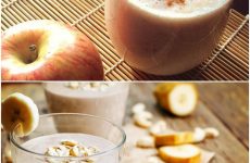 Vitamina de banana, aveia e canela